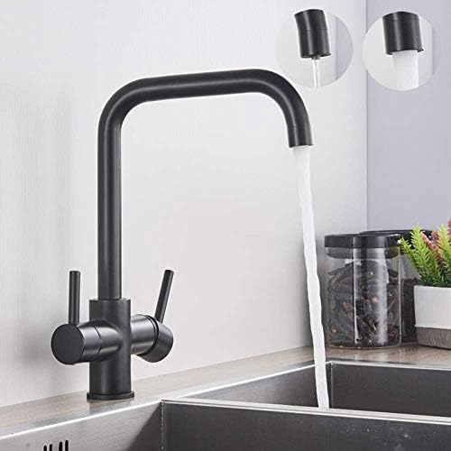Robinet de cuisine 3 en 1 en cuivre mitigeur eau chaude froide et filtre