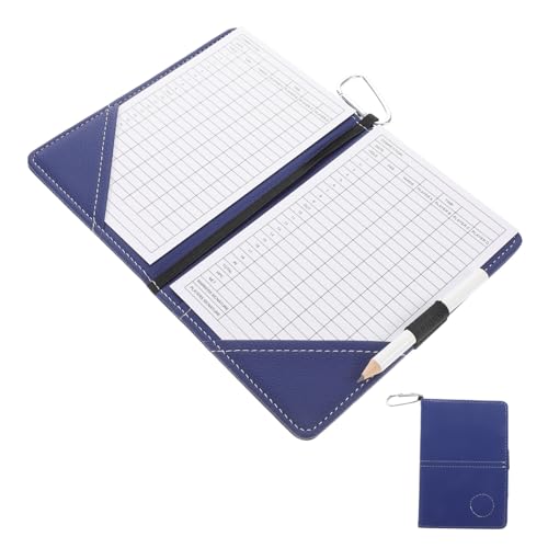 BESPORTBLE Golf Scorebook Pu Leather Score Keeper Range Card Holder Simple Style Portable Score Card Book for Golfers