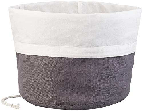 Foto von Rosenstein & Söhne Brotbeutel Stoff: 2er-Set XL-Brotkorb aus Baumwolle, verschließbare Kordel, Ø 25 cm (Brötchenbeutel, Brottasche, Lunchbox)