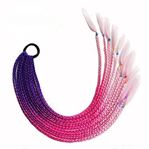 SONIUBIA Ponytail Gradient Color(Purple+Red+Pink)