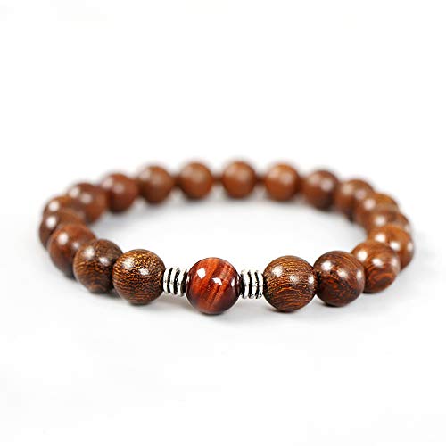Bracelet bouddha en bois de santal collier de perles porte-bonheur pour femme