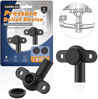 2-Pack Pressure Relief Device for Triton,LANMU Pressure Relief Device PRD with Disc Seals Cover Valve Shower Spares Parts Compatible with Triton Electric Showers(Replace of 82800450)