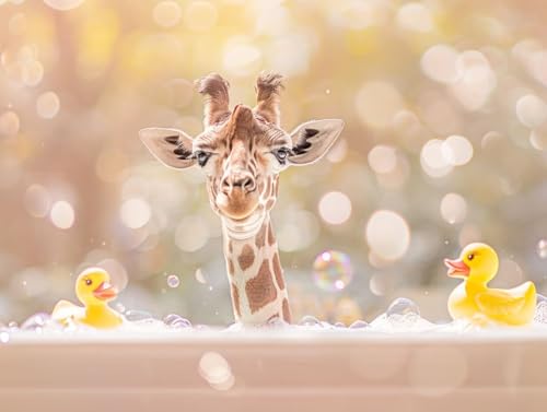 Broderie Diamant Canard Girafe 80 x 110 cm : Éloignez les Écrans Facilement