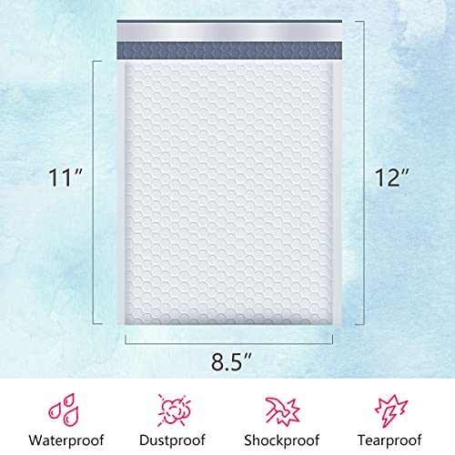 Ucgou Bubble Mailers 8.5X12 Inch White 25 Pack Poly Padded Envelopes #2 Medium Mailing Opaque Packaging Postal Self Seal Waterproof Boutique Shipping Bags For Clothes Makeup Supplies #TOP1