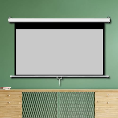 Pantalla de proyección retráctil auto bloqueante 72 pulgadas 16:9 miniatura 1