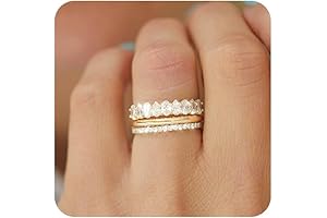 14k Gold Plated Wedding Band Set