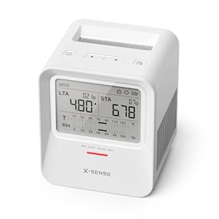 X-Sense Radon Detector, Audible & Visual Alert, One-Touch Reset, Stores up to 99 Local Reports, Temperature and Humidity Range Display, Long-Term Accurate Monitoring for up to 999 Days, Model XR0B-SR