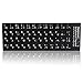 Pegatinas universales para Teclado japonés, Pegatinas para Teclado de computadora, Fondo Negro con Letras Blancas, Pegatina Impermeable para Teclado para computadora portátil de 10-17 puadas, comput