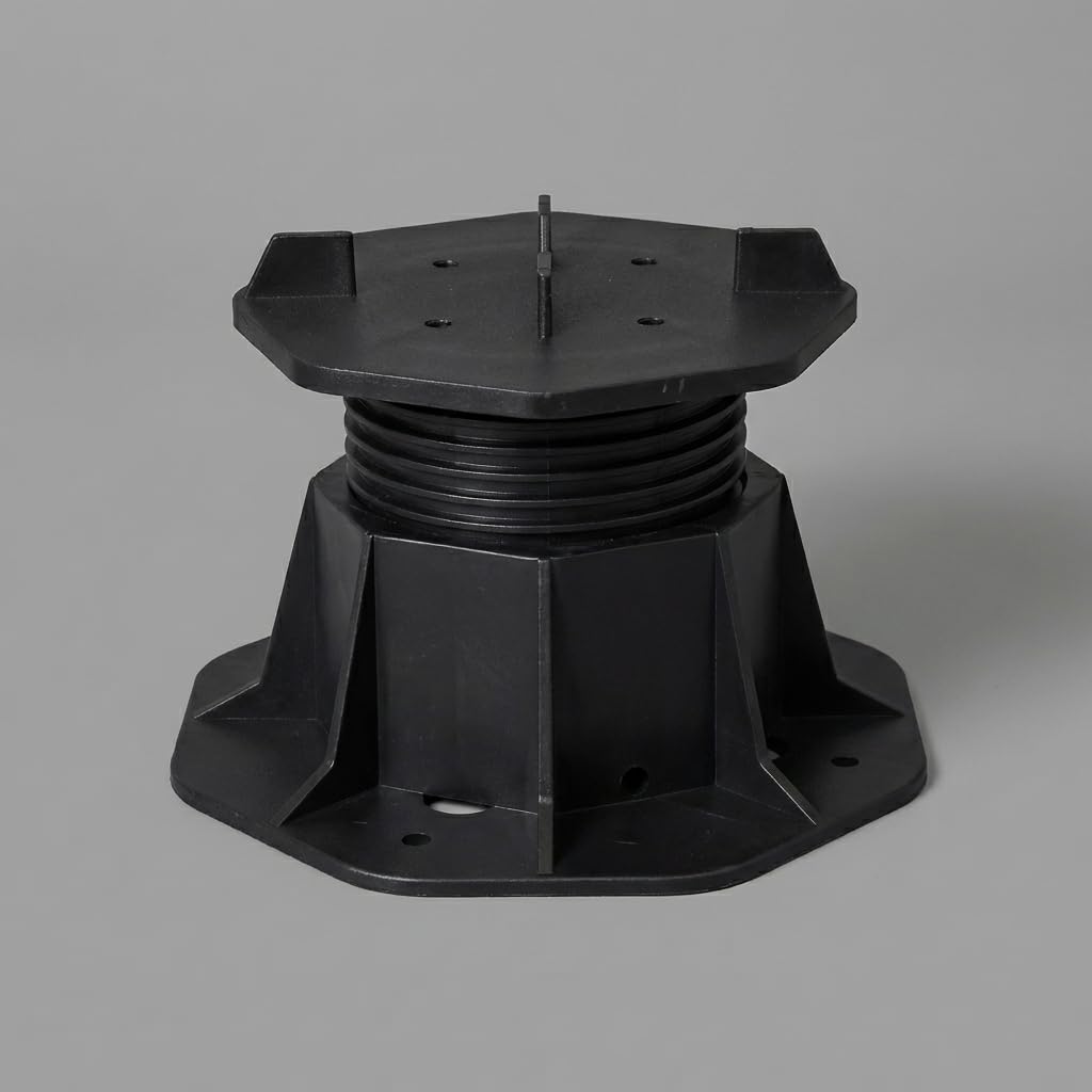 Adjustable Deck Support Pedestals, Heavy‑Duty Leveling Supports for Low‑Clearance Decking & Pavers, 1‑1/4" to 2" Height, Model H1, 12 Pack (12, 1-1/4 to 2 Inch)