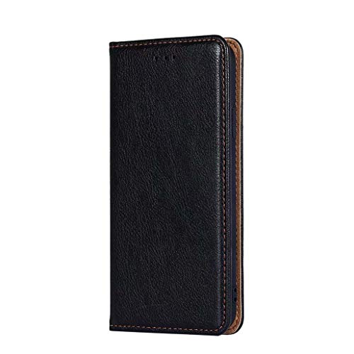 GOGME Coque pour Oppo Reno 4 Pro 5G (Oppo Reno4 Pro 5G) Portefeuille, Antichoc Étui à Rabat en Cuir Haut de Gamme PU Housse de Protection avec Carte Fente/Support Pliant, Noir