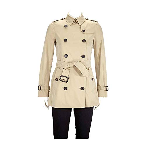 BURBERRY WKENSINGTON Short Cappotto, Beige (Honey