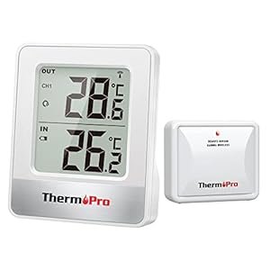 ThermoPro draadloze kamerthermometer & hygrometer voor binnen en buiten met waterdichte buitensensor