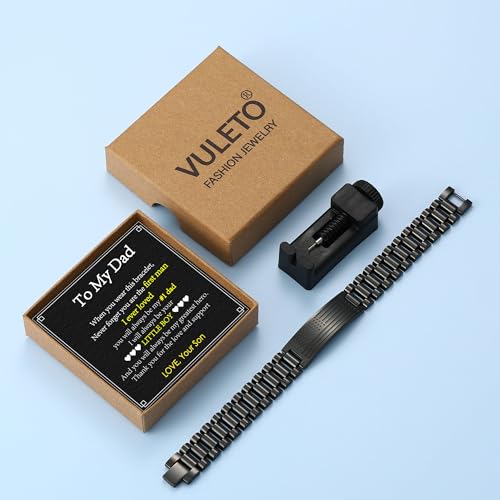Gifts for Dad Stepdad New Dad Husband, Stainless Steel American Flag Watch Bracelet Birthday Fathers Day Christmas Jewelry Gifts for Men