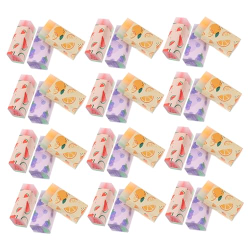 LALAFINA Cute Mini Erasers 36pcs s Eraser Pack Fruit Erasers Set for Sketching Drawing
