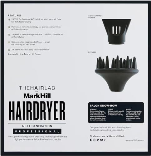 Mark Hill The Hair Lab Professional Hairdryer 2300W - Black - Image 4