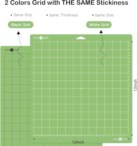 Image of HTVRONT Standard Stickness Cutting Mat 12x12, 6 Pack, for Crafting | Compatible with Cricut Maker 4 /3 /Maker, Explore 5 /4 /3, Air 2 /One, Standard Adhesive Sticky Mats & Accessories for Quilting