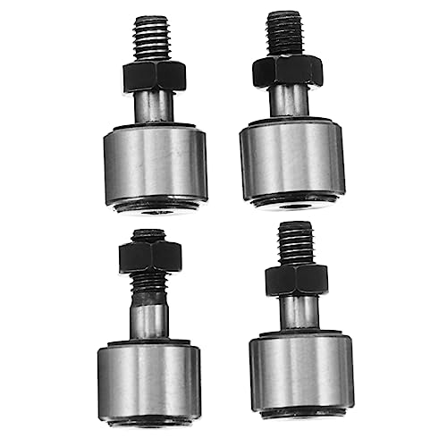OUNONA 4pcs Roller Needle Bearings Steel Cam Follower Bearing Steel Bearings High Accuracy Bearing Bolted Cam Bearing Steel Roller Bearing Bolted Cam Follower