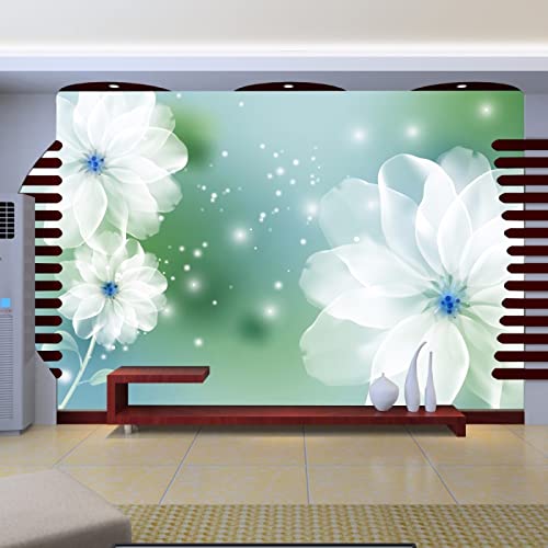 Papier Peint 3D Fleurs Simples XLMING : Solution Mur Salon et Chambre TV - 2