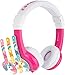 ONANOFF BuddyPhones Explore Foldable, Volume-Limiting Kids Foldable Headphones with Travel Bag, Built-in Audio Sharing Cable with Mic, Compatible with Fire, iPad, iPhone, and Android Devices, Unicorn
