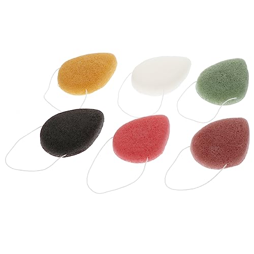 PATKAW 6 Piezas Esponja de lavado de cara depurador corporal exfoliante esponja exfoliante tapa Poseedor esponja natural limpieza facial esponjas exfoliantes esponja de limpieza