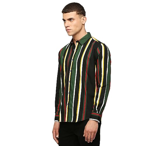 Image of Pepe Jeans Men's Casual Shirt | Striped Shirt for Men| Regular Fit | Vertical Stripes | Full Sleeve | Available in Plus Size