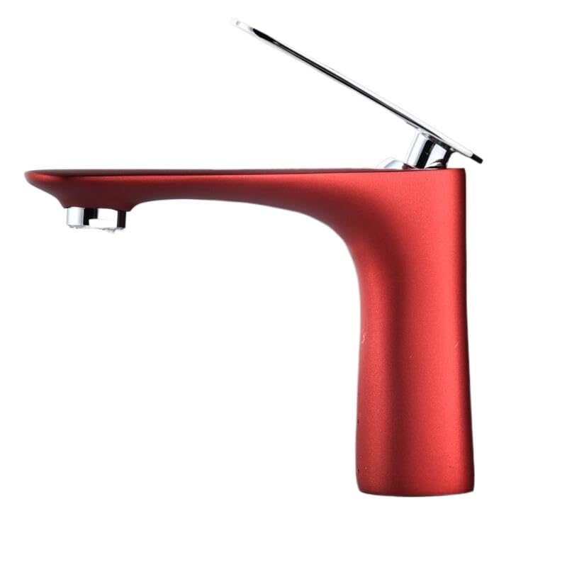 Robinet de lavabo de salle de bain laiton rouge VELORE mitigeur eau chaude froide