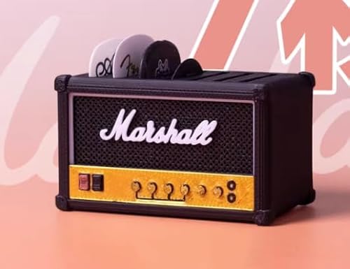 Guitar Picks Holder Box,FOR Marshall Style Amp Speaker Guitar Pick Holder Box Set with 7 Celluloid Picksï¼ˆAmp Head Versionï¼‰