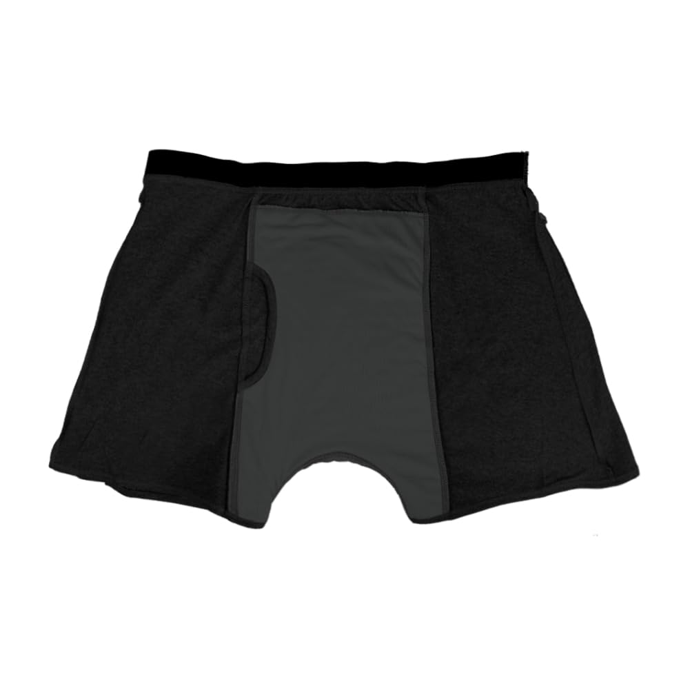 Men Incontinence Pants Washable Protective Pants Incontinence Discreet Underwear High Absorbency Pants for Bladder Weakness Anti-Leak Boxer Briefs Cotton High Waist Leakproof Boxer Shorts - Image 2