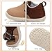 JOINFREE Toddler Girls Dress Shoes Lightweight Mary Jane T-Strap School Fashion Sneakers Soft Slip on Walking Flat Shoe Flexible Adjustable ApricotBrown Size 7