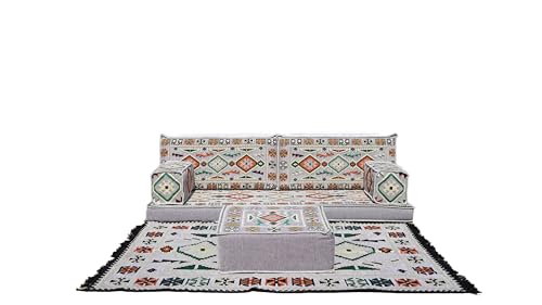arabicsofa Traditional Arabic Floor Sofa Seating – Modular Floor Cushion Set for Living Room