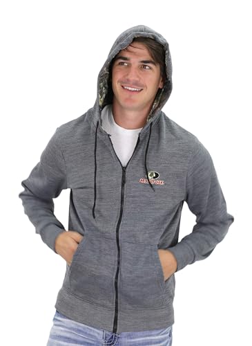Mossy Oak Men's Marled Full Zip Fleece Lined Hoodie Sweatshirt with Embroidered Chest Logo2