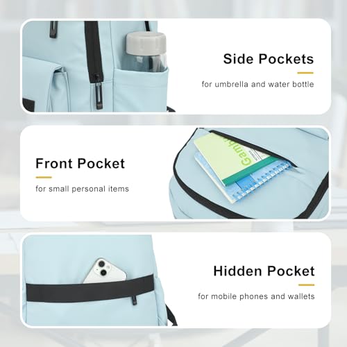 Travel Laptop Backpack for Women, 15.6 Inch Professional Laptop Bag for College Work Business School Teacher Nurse (Blue)3