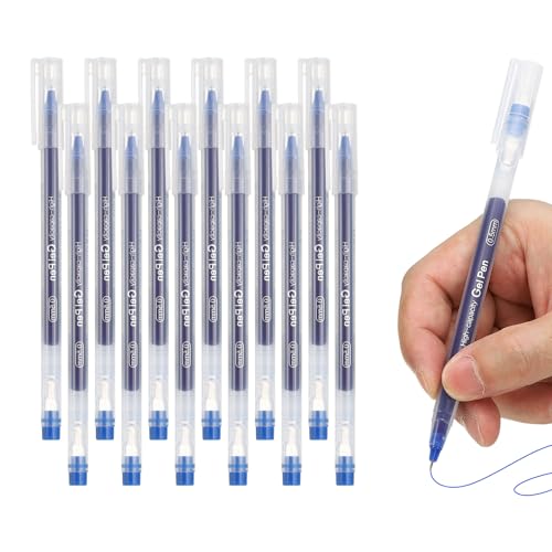 Bolígrafos gel 0.5 mm, pack 12 unidades tinta azul miniatura 1