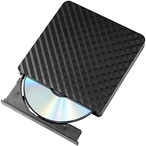 Umiten External DVD Drive, Portable DVD CD ROM Drive Burner with Embedded USB Cable Support Windows 98 /SE/ME / 2000 / XP/vista/windows 7/8/10 Laptop Desktops