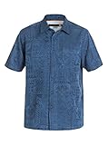 Quiksilver Waterman Men's Aganoa Bay 4 Woven Top, Scuba, Large