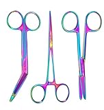 Krankenschwester Scheren Set "Acryl Regenbogen" - MDR Zertifikat - Verbandschere - Krankenschwester Schere - Kocher - Krankenschwester Zubehör - Krankenschwester Geschenk