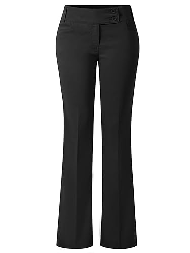 Design by Olivia Women's Relaxed Boot-Cut Office Pants Trousers Slacks