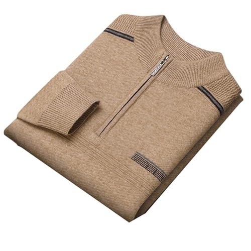 Men's Sweater Winter Half Turtleneck Thickened Warm and Comfortable Bottoming Knit Sweater