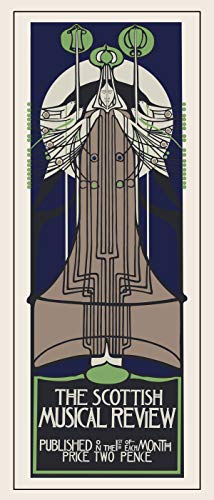Póster escocés Charles Rennie Mackintosh de 8 x 19, ideal para decorar estudios y oficinas