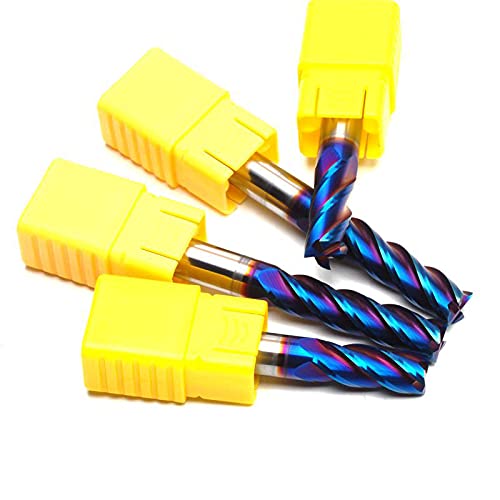 Fresa vertical CNC de acero al tungsteno HRC65 8 mm y 4 filos (3(5pcs)