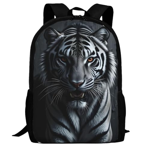 17 Inch Backpack for Tiger Lightweight Adjustable Animal Backpacks with Mesh Side Pockets for Travel Outdoor Sports