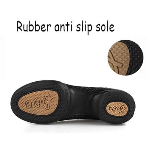 VEACAM Women's Jazz Dance Boots Lace-Up Platform Dancing Sneakers Breathable Split Sole Athletic Walking Dance Shoes4