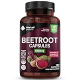 Beetroot Capsules 5100mg - High Strength Beetroot Supplement 180 Vegan Capsules - Nitric Oxide - Enriched with Black Pepper Made in The UK By New Leaf