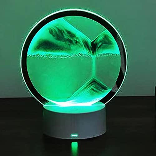 Xugenxes Sand Painting Table Lamp With Remote Control, 3D Hourglass Light Mobile Sand Art - Deep Sea Sand View, Quicksand Lamp, Living Home Desktop Decoration (Green, Excluding 3Aa) #TOP1