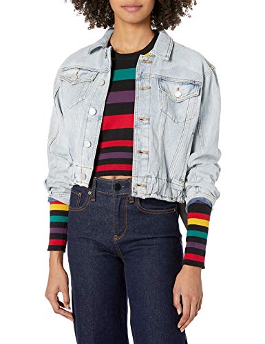 [BLANKNYC] Women's Denim Trucker Jacket Blue, L