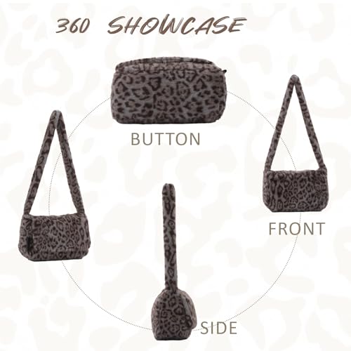 Bolso tote grande con estampado de leopardo miniatura 6