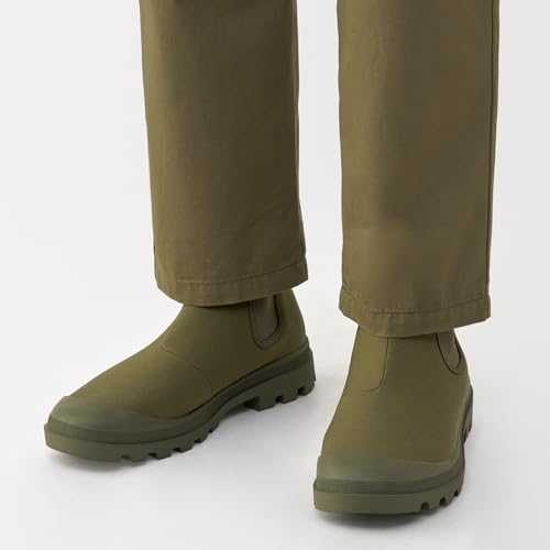MUJI Men's Soft Insole Water Repellent Side Gore Boots, khaki