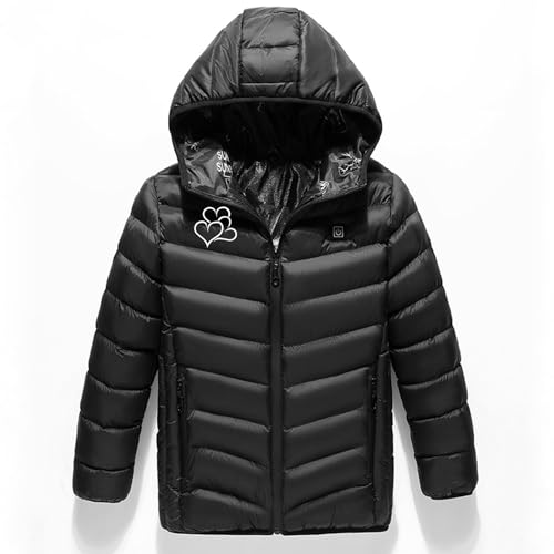 2025 Upgrade Heated Down Jacket Kids USB Charging Hooded Heated Coat Boys Girls Body Warmer 3 Temperature Levels3