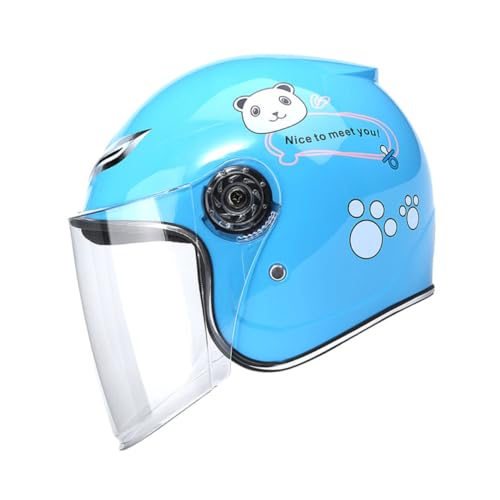 Casque pour moto et trottinette enfant avec visière transparente