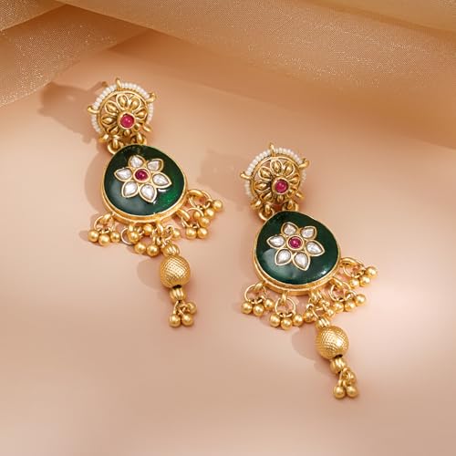 Image of Rubans Gold Plated Necklace Set Traditional Festive Jewellery for Women & Girls